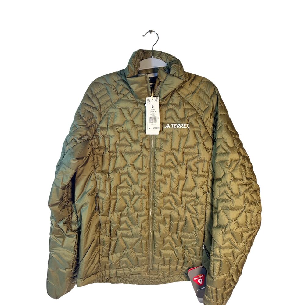 Adidas Terrex Insulated Puffer Jacket Men's Medium Olive Green NWT